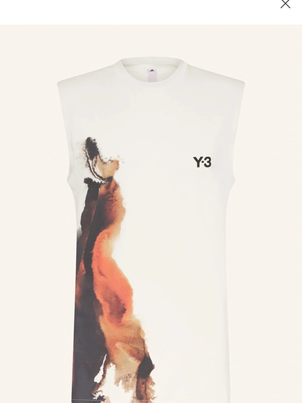 Y-3 Men’s White Sleeveless Graphic Muscle Tee - Picture 10 of 12